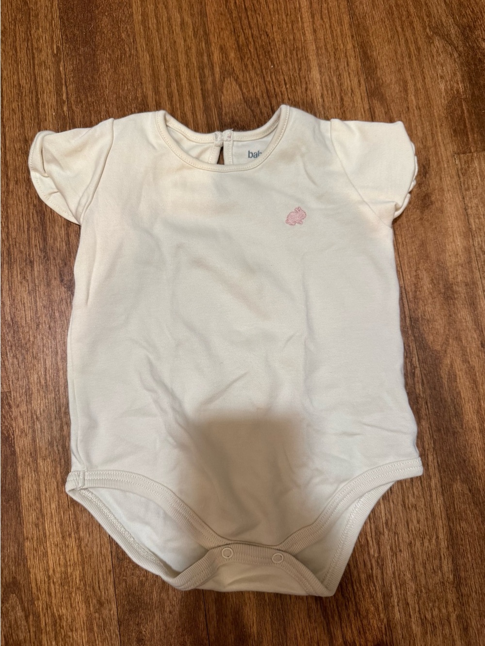 babycottons Cream One-Piece with Pink Detail